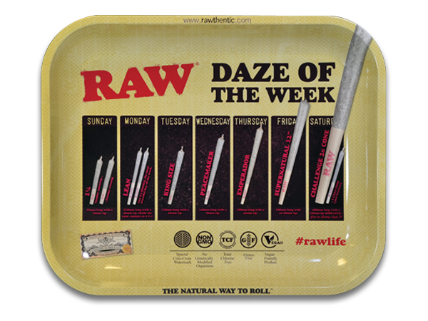 RAW Daze Of The Week Rolling Tray RAW Daze Of The Week Rolling Tray